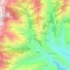 Jannu topographic map, elevation, terrain