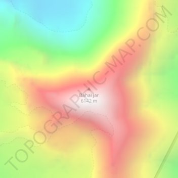 Bahai jar topographic map, elevation, terrain