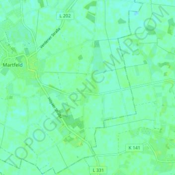 Tuschendorf topographic map, elevation, terrain