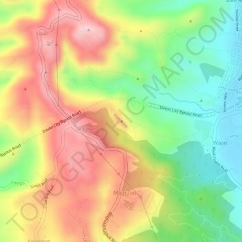 Green Mountain View topographic map, elevation, terrain
