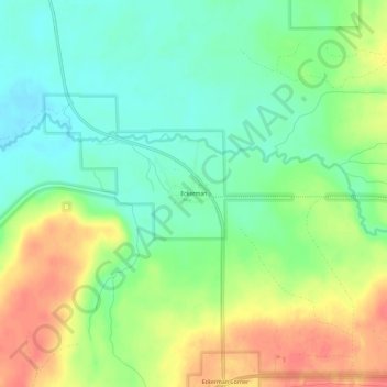 Eckerman topographic map, elevation, terrain