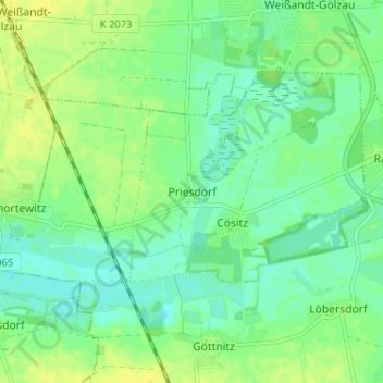 Priesdorf topographic map, elevation, terrain
