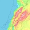 Caza of Kesrouane topographic map, elevation, terrain