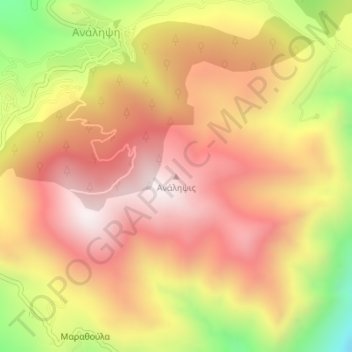 Analipsi topographic map, elevation, terrain