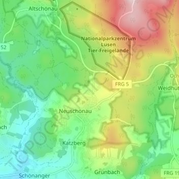 Neubruch topographic map, elevation, terrain