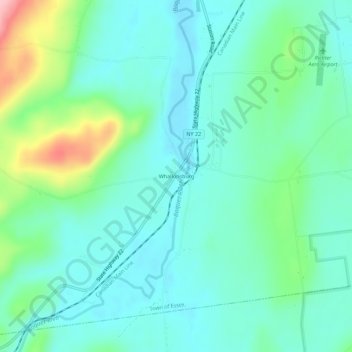 Whallonsburg topographic map, elevation, terrain