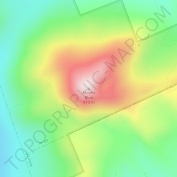 Mount Blue topographic map, elevation, terrain