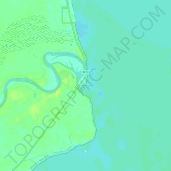 Emerson topographic map, elevation, terrain