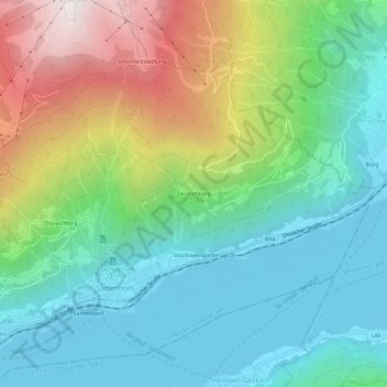 Deutschberg topographic map, elevation, terrain