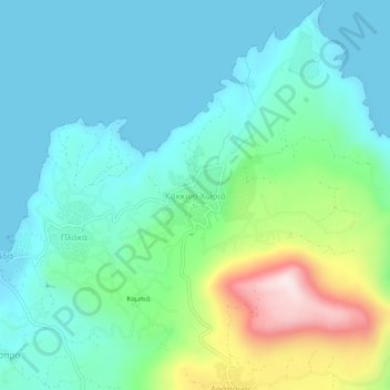 Kokkino Chorio topographic map, elevation, terrain