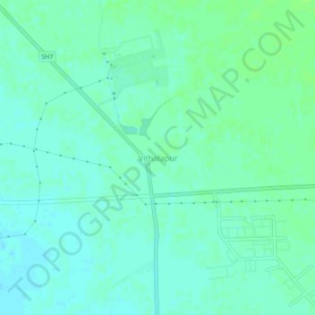 Vithalapur topographic map, elevation, terrain