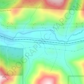Hot Springs topographic map, elevation, terrain