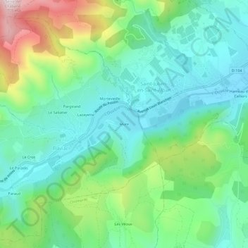 Mure topographic map, elevation, terrain