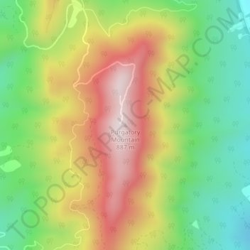 Purgatory Mountain topographic map, elevation, terrain