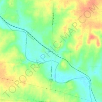 Napton topographic map, elevation, terrain