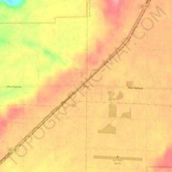 Alba topographic map, elevation, terrain