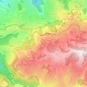 Bhersaf topographic map, elevation, terrain