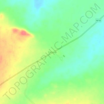 Ingwe topographic map, elevation, terrain