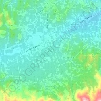 Marmaras topographic map, elevation, terrain