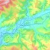 Machynlleth topographic map, elevation, terrain