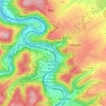 Brück topographic map, elevation, terrain