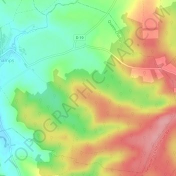 Bois du Chemin de Boult topographic map, elevation, terrain