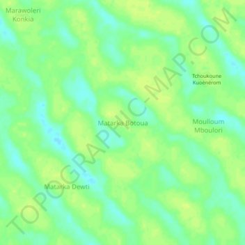 Matarka Botoua topographic map, elevation, terrain
