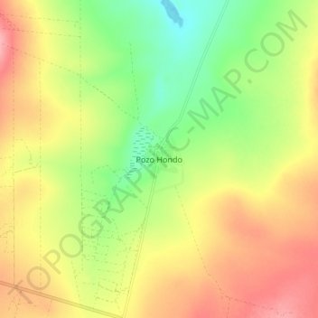 Pozo Hondo topographic map, elevation, terrain