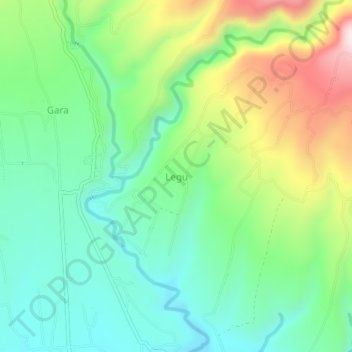 Legu topographic map, elevation, terrain