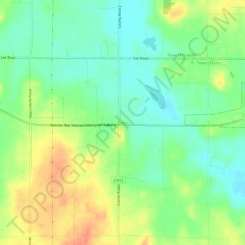 Cato topographic map, elevation, terrain