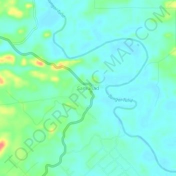 Samunad topographic map, elevation, terrain