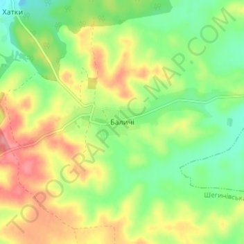Balychi topographic map, elevation, terrain