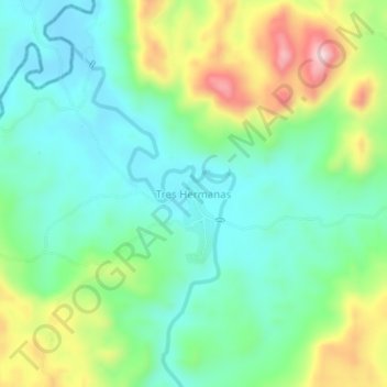 Tres Hermanas topographic map, elevation, terrain