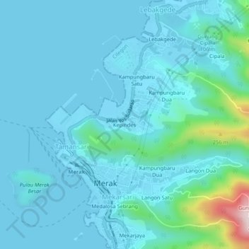 Kepindes topographic map, elevation, terrain