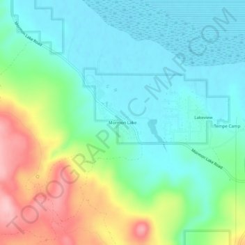 Mormon Lake topographic map, elevation, terrain