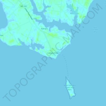 Coltons Point topographic map, elevation, terrain