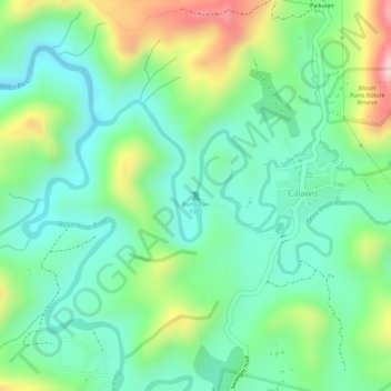 Bunsuran Falls topographic map, elevation, terrain