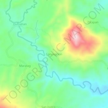 Concepcion topographic map, elevation, terrain