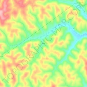 Vine topographic map, elevation, terrain