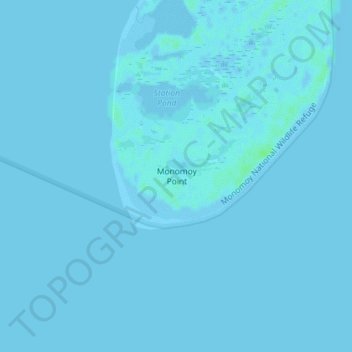 Monomoy Point topographic map, elevation, terrain