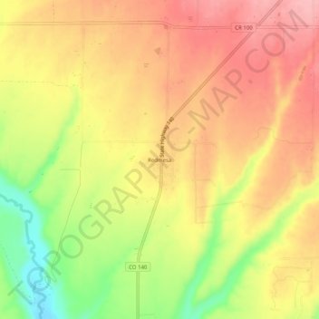Redmesa topographic map, elevation, terrain