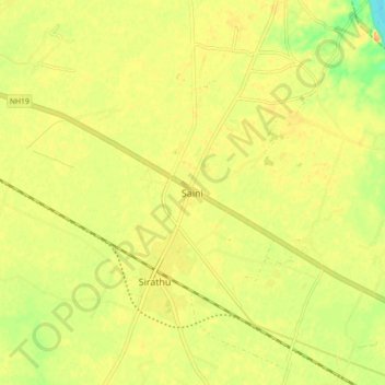 Saini topographic map, elevation, terrain