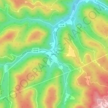 Adolph topographic map, elevation, terrain