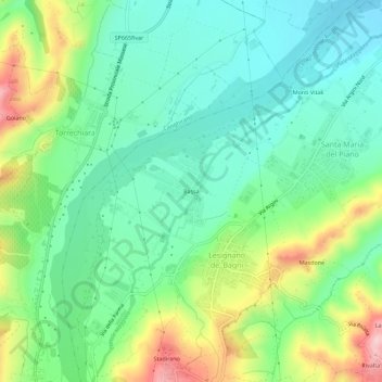 Bassa topographic map, elevation, terrain