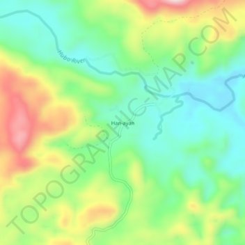 Han-ayan topographic map, elevation, terrain