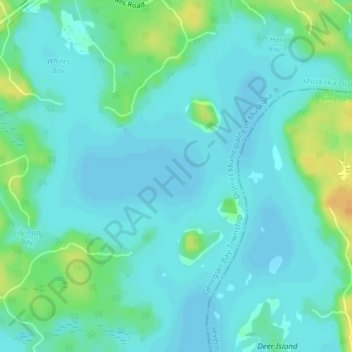 Gloucester Pool topographic map, elevation, terrain