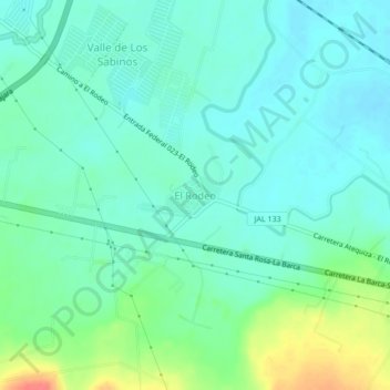 El Rodeo topographic map, elevation, terrain