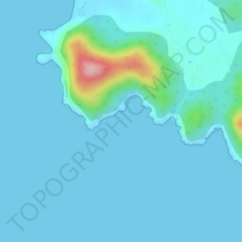Turtle rock topographic map, elevation, terrain
