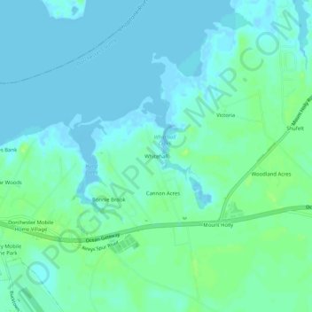 Whitehall topographic map, elevation, terrain