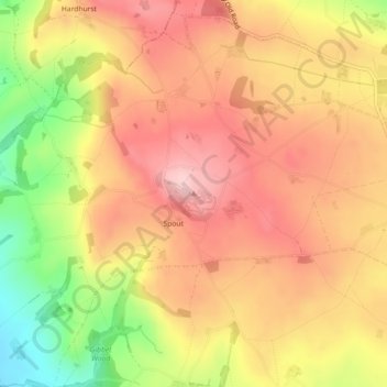 Alport Height topographic map, elevation, terrain